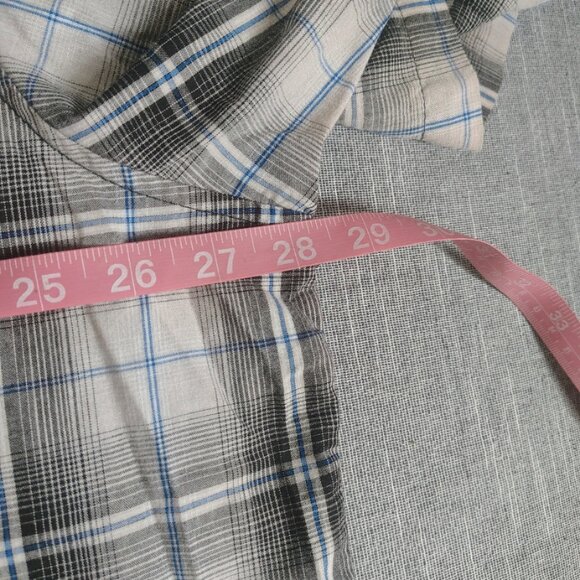 Wrangler Pearl Snap Shirt Size 2XL XXL Short Sleeve Plaid Western Rodeo Cowboy - Picture 6 of 10